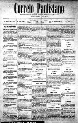 Correio paulistano [jornal], [s/n]. São Paulo-SP, 30 out. 1881.