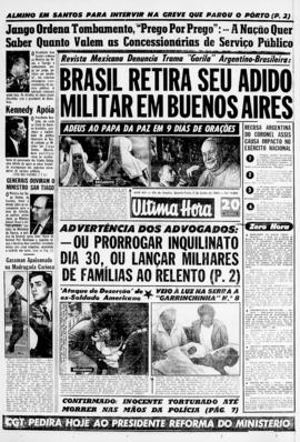 Última Hora [jornal]. Rio de Janeiro-RJ, 05 jun. 1963 [ed. vespertina].