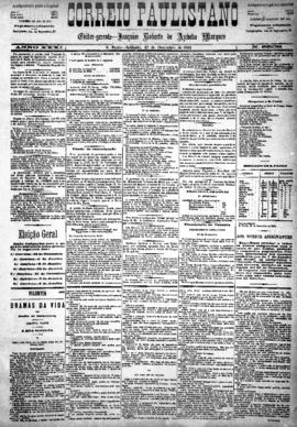 Correio paulistano [jornal], [s/n]. São Paulo-SP, 27 dez. 1884.