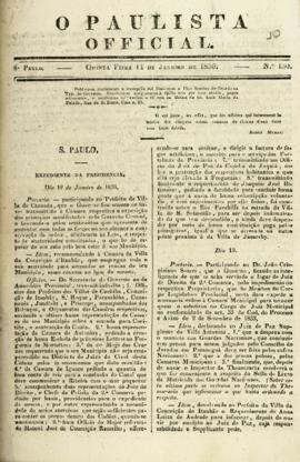 O Paulista official [jornal], n. 130. São Paulo-SP, 14 jan. 1836.