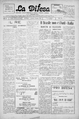 La Difesa [jornal], a. 3, n. 120. São Paulo-SP, 02 dez. 1926.