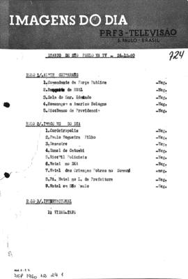 TV Tupi [emissora]. Diário de São Paulo na T.V. [programa]. Roteiro [televisivo], 24 dez. 1960.