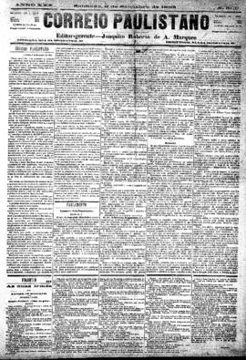 Correio paulistano [jornal], [s/n]. São Paulo-SP, 08 set. 1883.