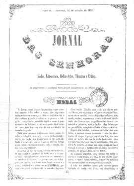 O Jornal das senhoras [jornal], t. 4, [s/n]. Rio de Janeiro-RJ, 14 ago. 1853.