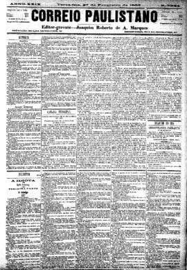 Correio paulistano [jornal], [s/n]. São Paulo-SP, 27 fev. 1883.