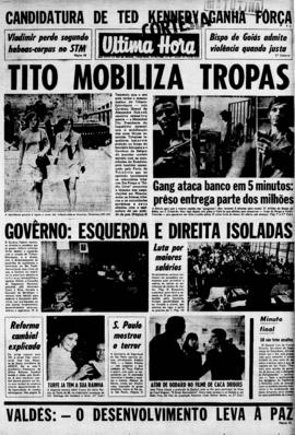 Última Hora [jornal]. Rio de Janeiro-RJ, 27 ago. 1968 [ed. matutina].