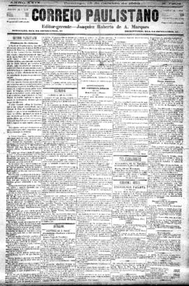 Correio paulistano [jornal], [s/n]. São Paulo-SP, 15 out. 1882.