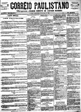 Correio paulistano [jornal], [s/n]. São Paulo-SP, 25 abr. 1888.