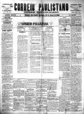 Correio paulistano [jornal], [s/n]. São Paulo-SP, 26 jun. 1892.