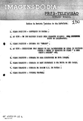TV Tupi [emissora]. Revista Feminina [programa]. Roteiro [televisivo], 15 abr. 1959.