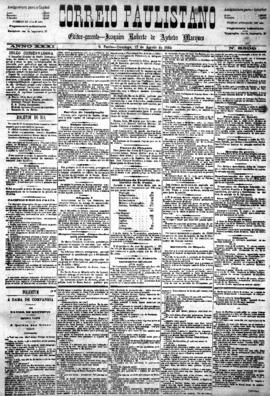 Correio paulistano [jornal], [s/n]. São Paulo-SP, 17 ago. 1884.