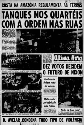 Última Hora [jornal]. Rio de Janeiro-RJ, 07 ago. 1968 [ed. vespertina].
