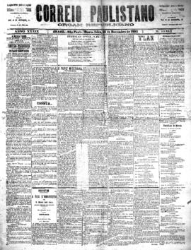 Correio paulistano [jornal], [s/n]. São Paulo-SP, 25 nov. 1892.