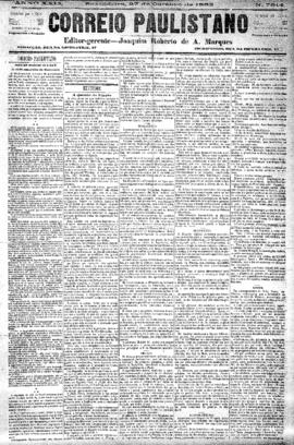 Correio paulistano [jornal], [s/n]. São Paulo-SP, 27 out. 1882.