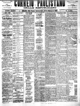 Correio paulistano [jornal], [s/n]. São Paulo-SP, 23 mar. 1893.