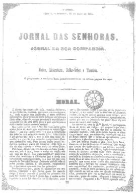 O Jornal das senhoras [jornal], a. 3, t. 5, [s/n]. Rio de Janeiro-RJ, 28 mai. 1854.