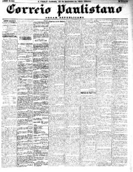 Correio paulistano [jornal], [s/n]. São Paulo-SP, 29 dez. 1900.