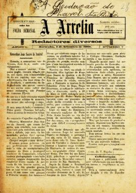 A Arrelia [jornal], a. 1, n. 7. Sorocaba-SP, 01 set. 1901.