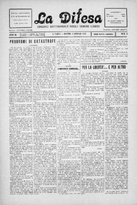 La Difesa [jornal], a. 3, n. 3. São Paulo-SP, 08 jan. 1925.