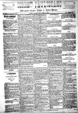 Correio paulistano [jornal], [s/n]. São Paulo-SP, 25 jul. 1886.