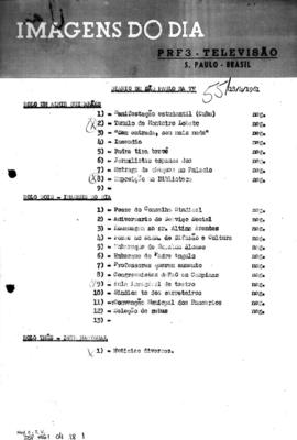 TV Tupi [emissora]. Diário de São Paulo na T.V. [programa]. Roteiro [televisivo], 18 abr. 1961.