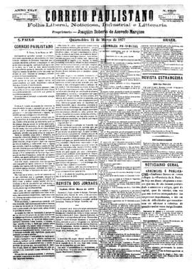 Correio paulistano [jornal], [s/n]. São Paulo-SP, 14 mar. 1877.