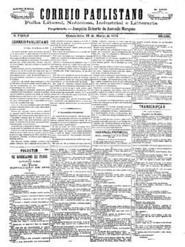 Correio paulistano [jornal], [s/n]. São Paulo-SP, 16 mar. 1876.