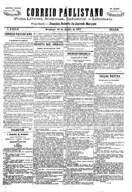 Correio paulistano [jornal], [s/n]. São Paulo-SP, 10 jun. 1877.