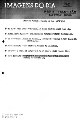 TV Tupi [emissora]. Revista Feminina [programa]. Roteiro [televisivo], 20 ago. 1962.