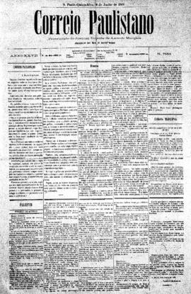 Correio paulistano [jornal], [s/n]. São Paulo-SP, 09 jun. 1881.