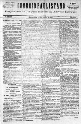 Correio paulistano [jornal], [s/n]. São Paulo-SP, 13 jun. 1878.