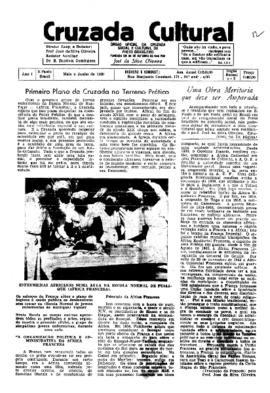 Cruzada cultural [jornal], a. 1, n. 2. São Paulo-SP, mai./jun. 1950.