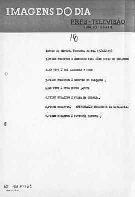 TV Tupi [emissora]. Revista Feminina [programa]. Roteiro [televisivo], 13 out. 1958.