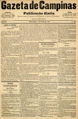 Gazeta de Campinas [jornal], a. 8, n. 1025. Campinas-SP, 04 mai. 1877.
