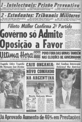 Última Hora [jornal]. Rio de Janeiro-RJ, 24 nov. 1965 [ed. vespertina].