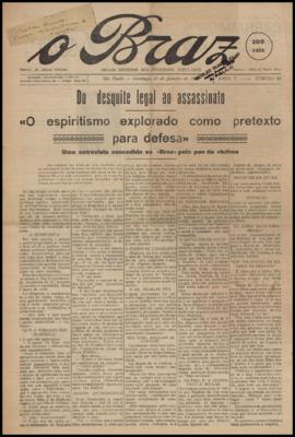 O Braz [jornal], n. 85. São Paulo-SP, 31 jan. 1926.