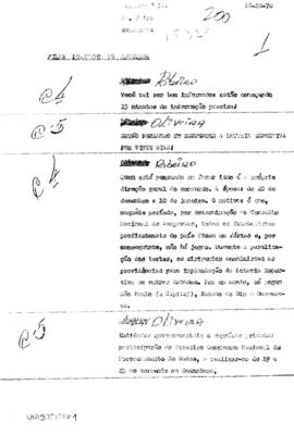 TV Tupi [emissora]. Ultra Notícias [programa]. Roteiro [televisivo], 16 out. 1970.