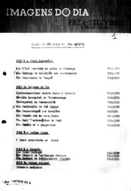 TV Tupi [emissora]. Diário de São Paulo na T.V. [programa]. Roteiro [televisivo], 23 mar. 1959.