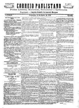 Correio paulistano [jornal], [s/n]. São Paulo-SP, 13 jun. 1876.