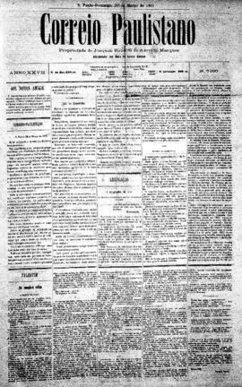 Correio paulistano [jornal], [s/n]. São Paulo-SP, 20 mar. 1881.