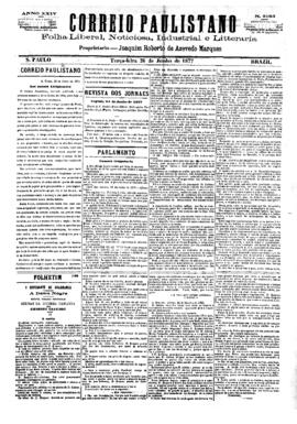 Correio paulistano [jornal], [s/n]. São Paulo-SP, 26 jun. 1877.