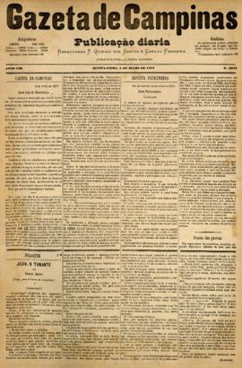 Gazeta de Campinas [jornal], a. 8, n. 1075. Campinas-SP, 05 jul. 1877.