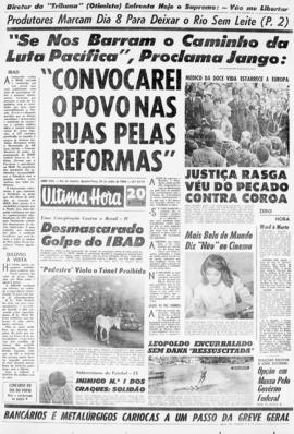 Última Hora [jornal]. Rio de Janeiro-RJ, 31 jul. 1963 [ed. vespertina].