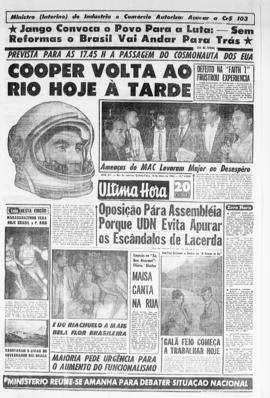 Última Hora [jornal]. Rio de Janeiro-RJ, 16 mai. 1963 [ed. vespertina].