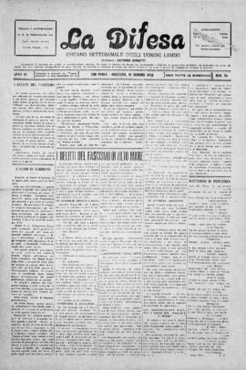 La Difesa [jornal], a. 3, n. 54. São Paulo-SP, 10 jan. 1926.