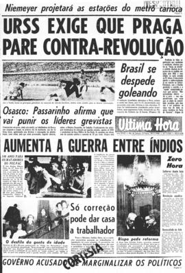 Última Hora [jornal]. Rio de Janeiro-RJ, 18 jul. 1968 [ed. vespertina].