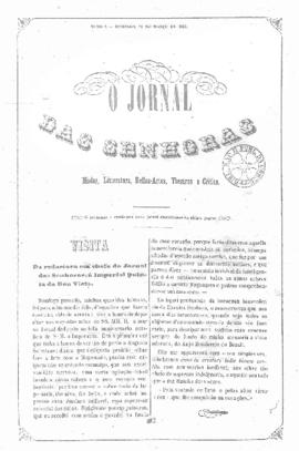 O Jornal das senhoras [jornal], t. 1, [s/n]. Rio de Janeiro-RJ, 21 mar. 1852.