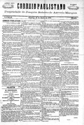 Correio paulistano [jornal], [s/n]. São Paulo-SP, 23 jun. 1878.