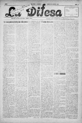 La Difesa [jornal], a. 1, n. 11. São Paulo-SP, 25 ago. 1923.