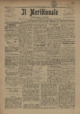Il Meridionale [jornal], a. 1, n. 1. São Paulo-SP, 25 abr. 1908.